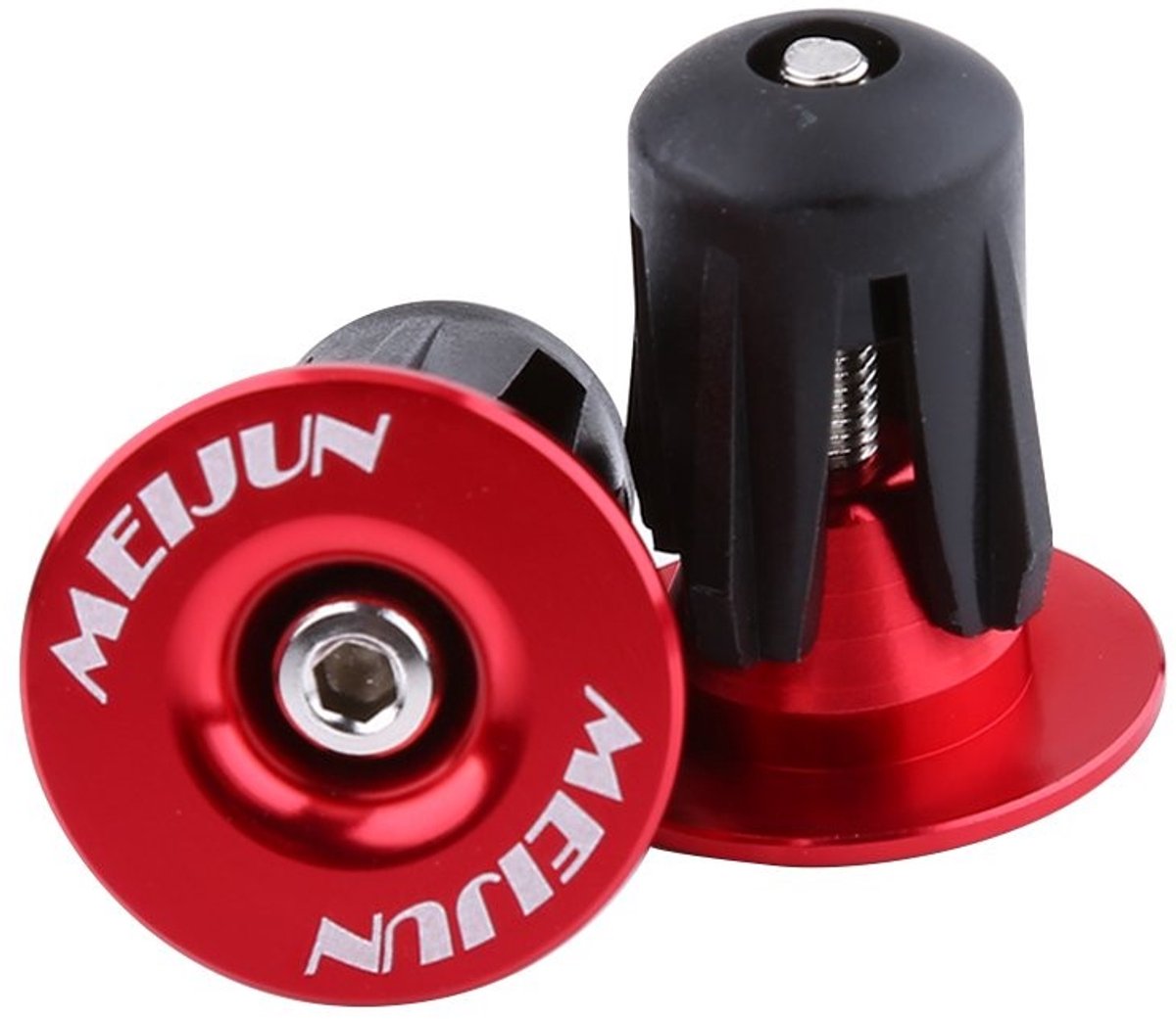 Dailygoods - Dailygoody - Fietsstuuruiteinden - Aluminium Fietsaccessoires - Rood - Handvat Grips - Ideaal voor Fietsen - Geschikt voor Diverse Fietsturen