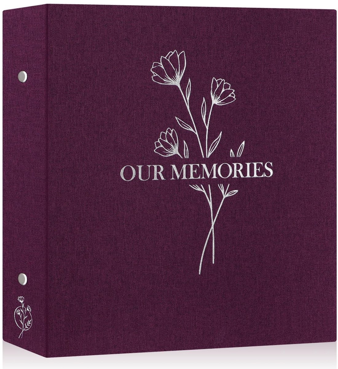 Dailygoods - Dailygoody - Fotoalbum - 600 foto's - Linnen omslag - Paars - Instapvakjes - Perfect voor herinneringen