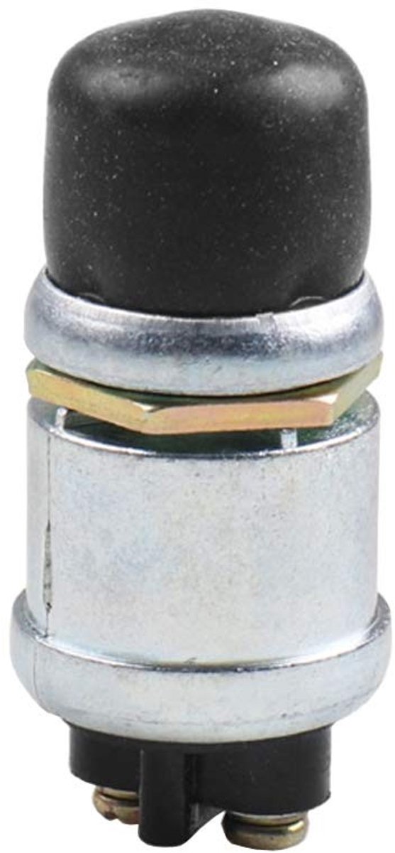 Dailygoods - Dailygoody - Claxonknop - Drukstartschakelaar - Robuuste en waterdichte kwaliteit - 12V 20A - Geschikt voor auto en boot - Aluminium en kunststof