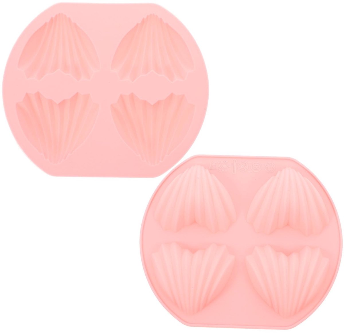 Dailygoods - Dailygoody - Siliconen Muffin Bakvorm - Hartvormige Cakevorm - 4 Holtes - Goud - Cupcake Bakvormen - Ideaal voor Thuis Bakkerij - 40X23X1.5CM