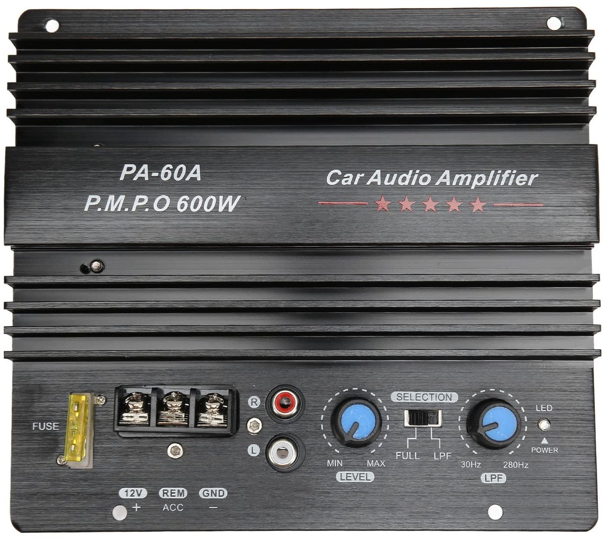 Dailygoods - Dailygoody - 12V 600W Autoversterkerbord - Krachtige Subwoofer Versterker - Bas-subwooferversterker voor Auto - Compact formaat - Ideaal voor Autosyst
