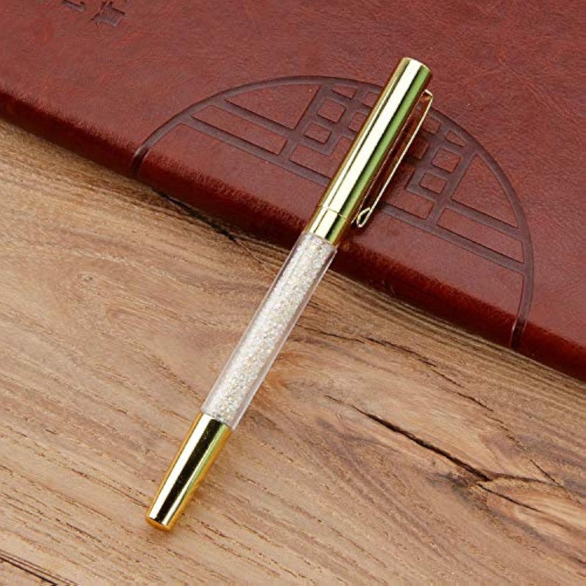 Dailygoods - Dailygoody - Kwaliteitsbalpen - Bling Bling Kristal - Comfortabele Grip - Zwarte Inkt - Duurzaam en Modieus - Ideaal voor Kantoor en Thuis - Metalen B...