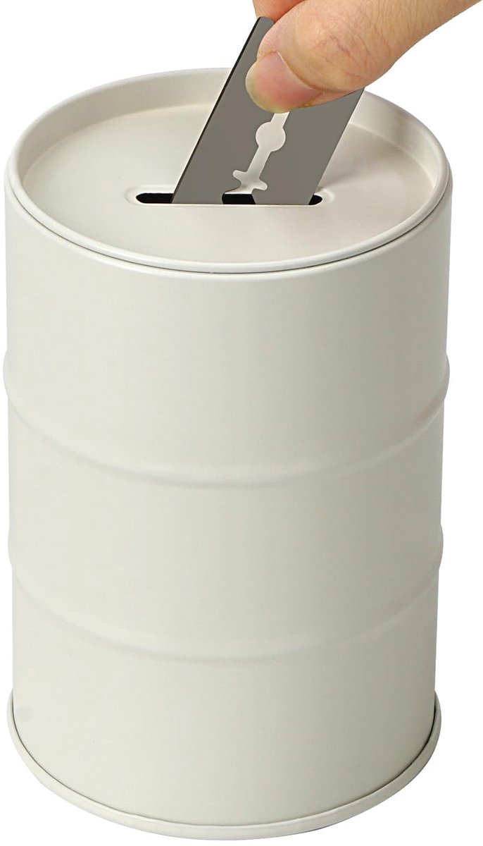 Dailygoods - Cosensi - Dailygoody - Veiligheidsmesafvalcontainer - Metalen opbergbox - Wit - Voor kappers en stylisten - Scherpe bladen - Ideaal voor veilig opslaan