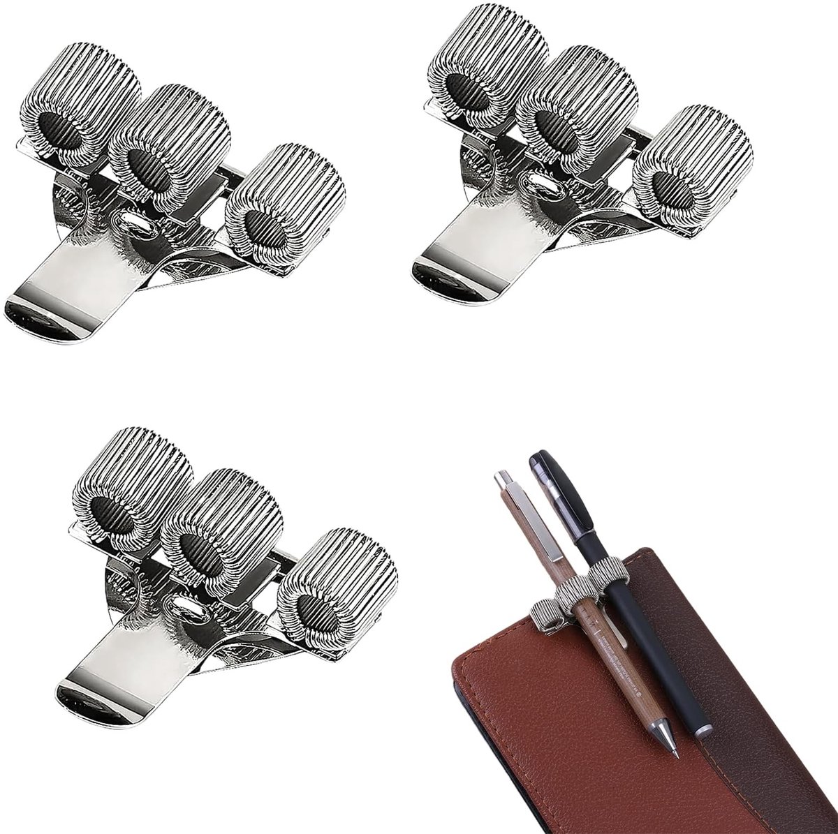 Dailygoods - Cosensi - Dailygoody - Penhouder - Metalen Penhouder - Praktisch voor Kantoor - Zilverkleurig - Multifunctioneel - Geschikt voor Pennen en Potloden