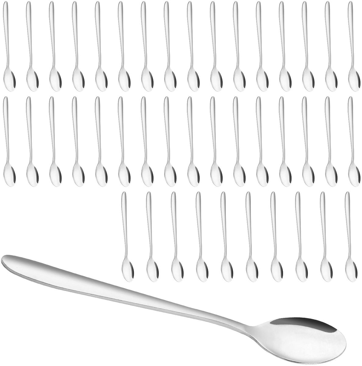 Dailygoods - Dailygoody - Theelepels - Roestvrijstaal - Vaatwasserbestendig - Zilver - Kleine lepelset - Elegante tafeldecoratie - Geschikt voor serveren