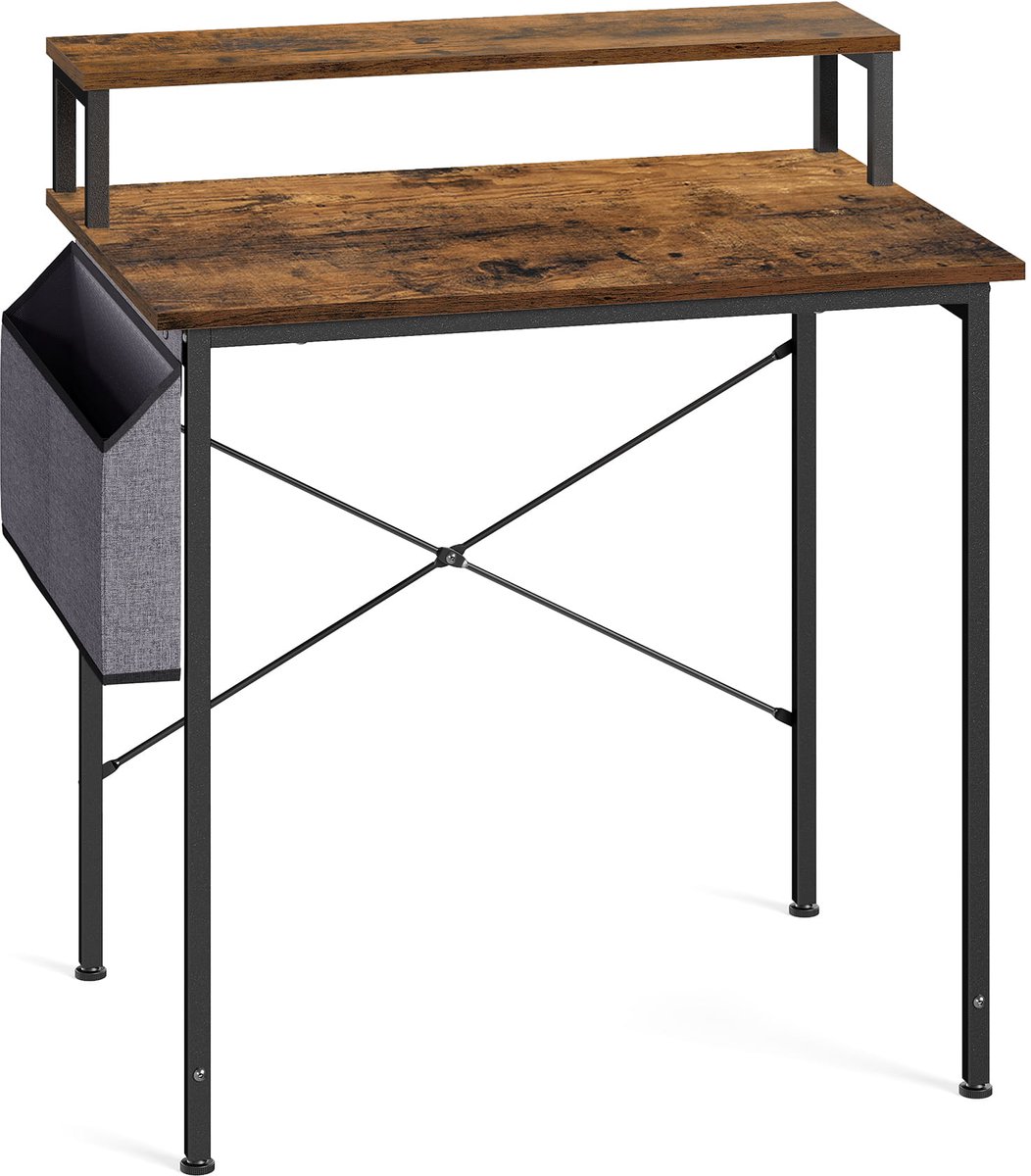 Bureau - Industrieel design - Rustiek bruin met zwar