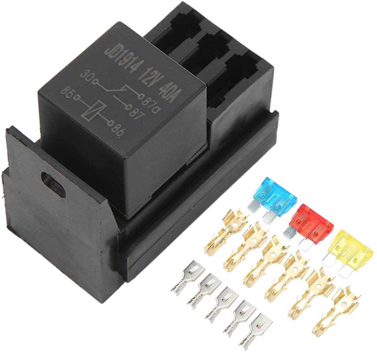 Dailygoods - Dailygoody - 12V Fuse Relay Box - Universele 5 Pin met Fuses en Terminal Blokken