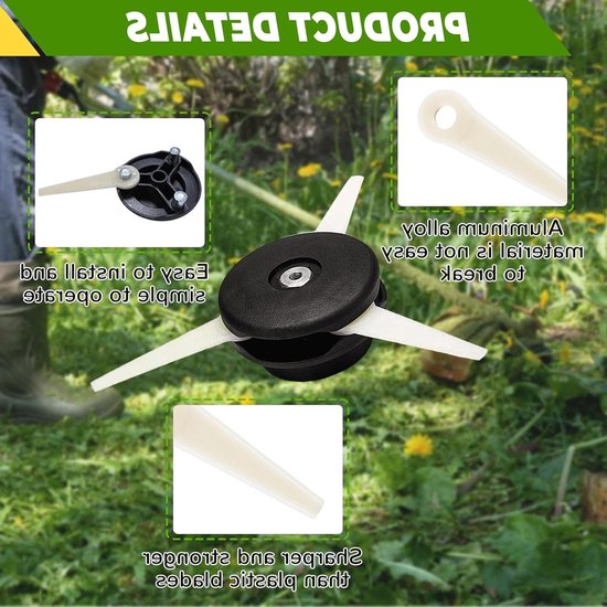 Set van 3 Plastic Grastrimmer Bladen voor Stihl Polycut - Ideaal voor Tuinonderhoud en Precisiewerk — afbeelding 3