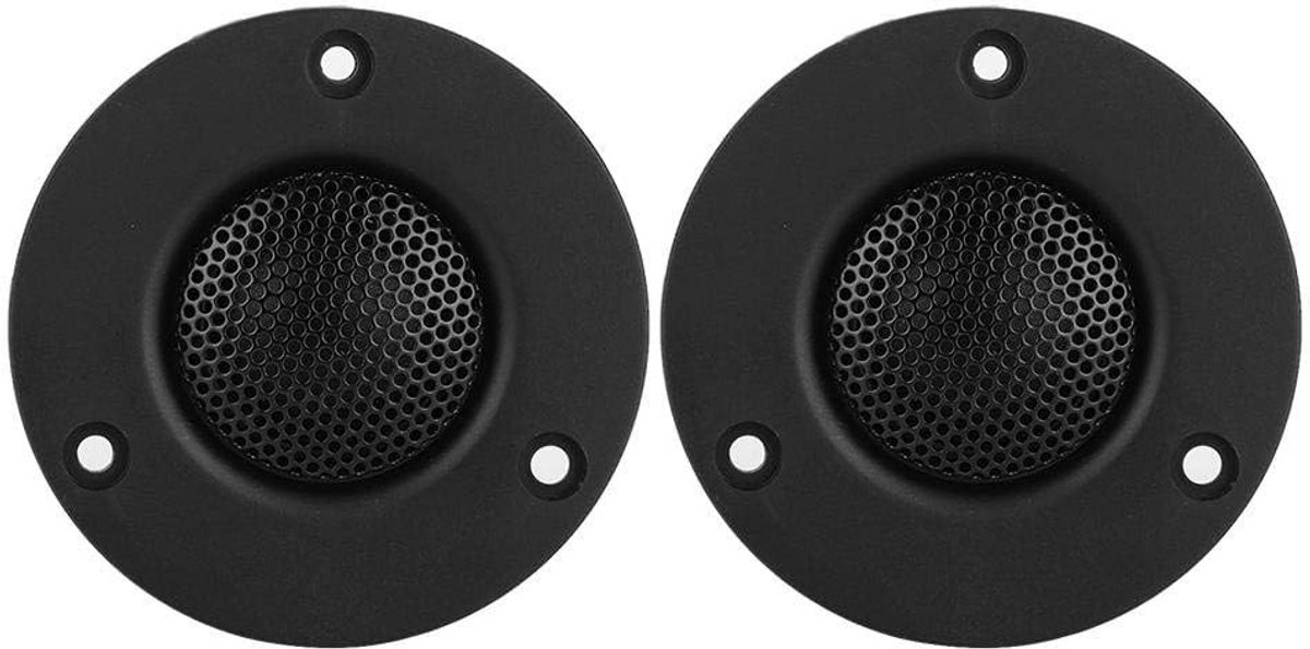 Dailygoody - Dome Tweeter Speaker - 25W Geluidskwaliteit - Zwart - Hoge Resolutie - Voor Audio-systemen - 2 Stuks