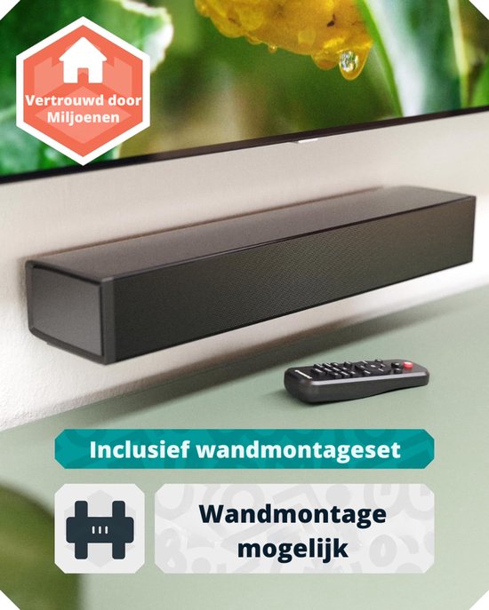 SNJY® Soundbar - TV Speaker - Home Cinema - Gaming Soundbar - 60W - Zwart van SNJY — afbeelding 5