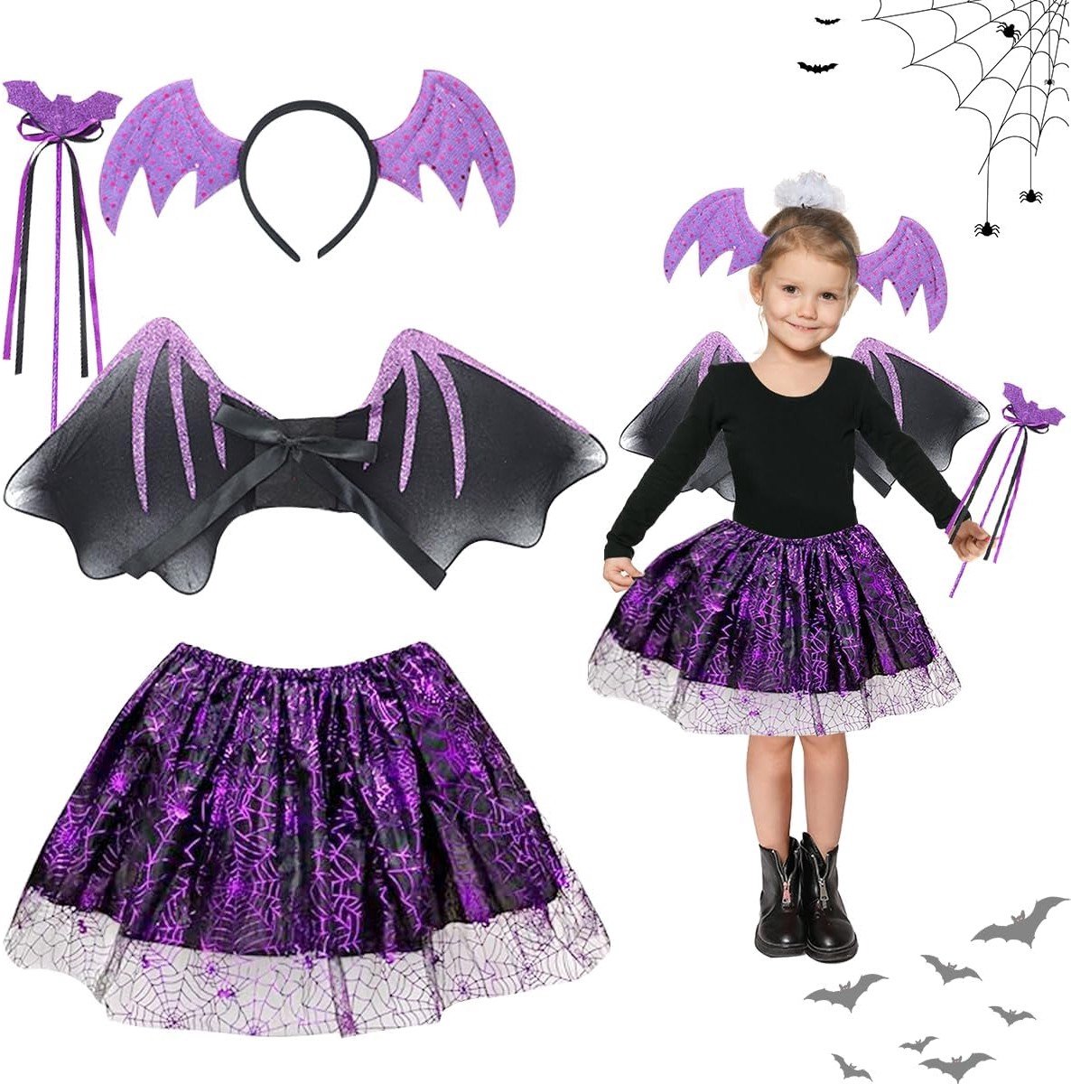 Meisjes Kostuum met Schattige Ontwerpen voor Feestjes, Halloween en Verkleedpartijen