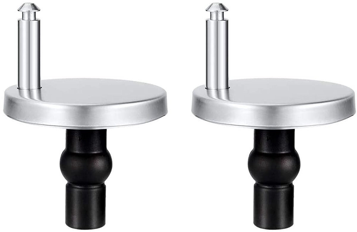 Dailygoods - Dailygoody - 2 Pack Toiletbril Scharnieren - Quick Release Bevestigingen - Universele Vervanging - Zwart - Rubber Moeren - Geschikt voor Diverse Toile
