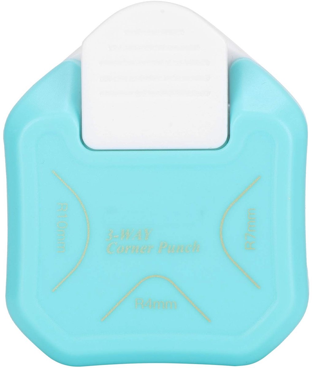 Dailygoods - Dailygoody - 3-in-1 Mini-papierhoektrimmer - Hoekafronder - Draagbaar en veelzijdig - Multi-hoekpons - Voor wenskaarten en knutselwerk - Geschikt voor...