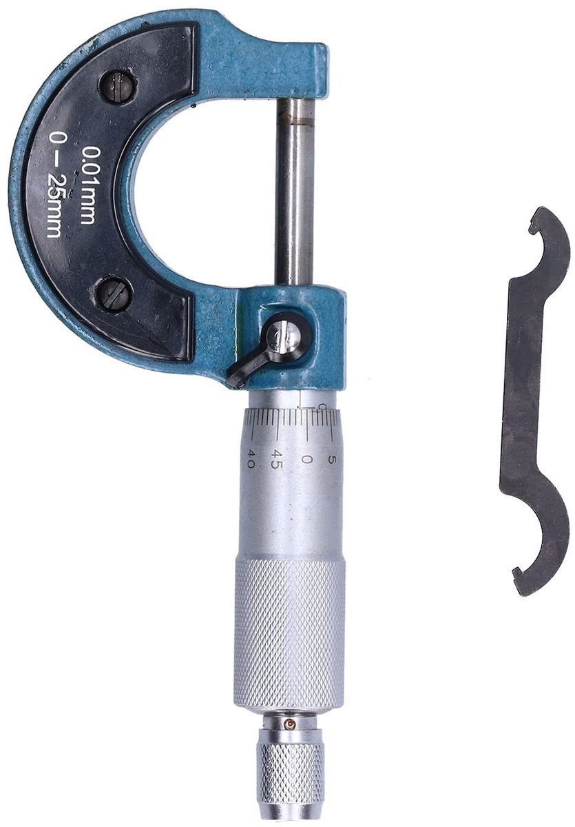 Dailygoods - Dailygoody - Buitenmicrometer - Nauwkeurig meetinstrument - Roestvrij staal - Dikte meten - Hoge precisie - Geschikt voor professionals - 0-25 mm