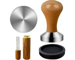 Professionele Koffietamper 51 mm met Wdt Tool en Tamper Mat - Essentiële Accessoires voor Espresso en Koffieliefhebbers, Ideaal voor Beginners