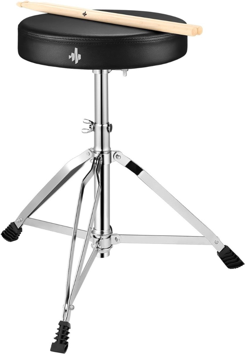 AHD® Drumkruk - Kruk - Drumkruk Verstelbaar - in hoogte verstelbaar - Zwart - 35cm x 33cm x 17cm