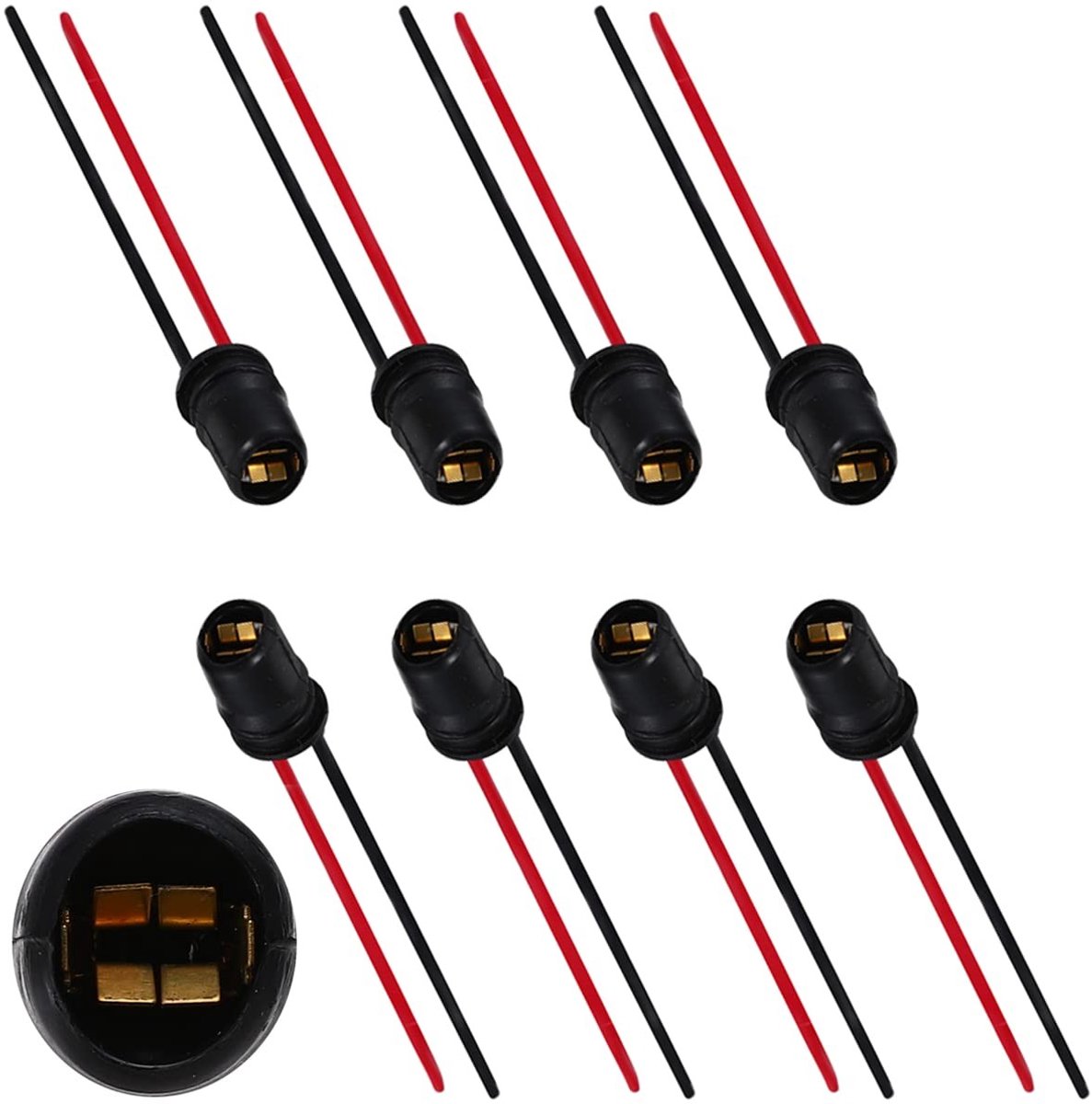 Dailygoods - 8 Stuks T10 LED-Lampen Sockets Pre-Wired Harnas Connector Adapters