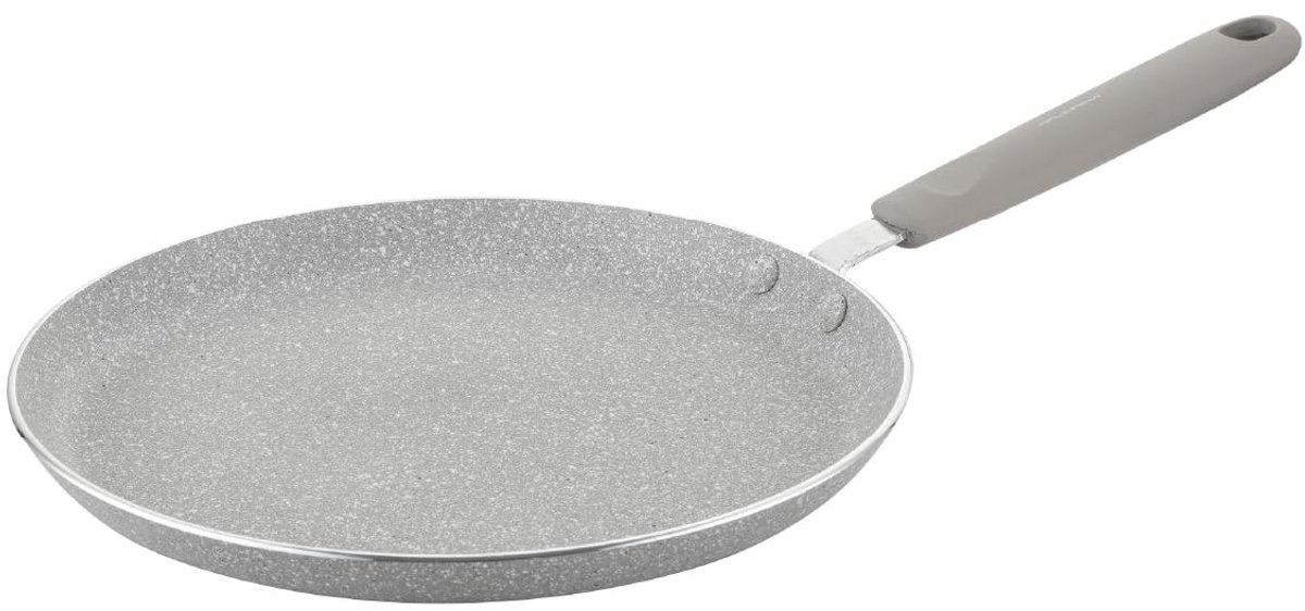 Dailygoods - Dailygoody - Crepe Pan - Pannenkoek Pan - Anti-aanbaklaag - 25 cm - Geschikt voor Inductie - Grijs - Voor Omelet en Tortilla