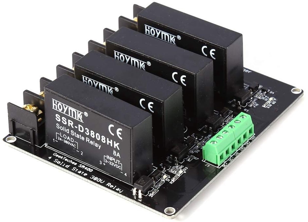 Dailygoods - Dailygoody - 4-Kanalen Semiconductor Relay Module 380V 8A - SSR Switching Controller