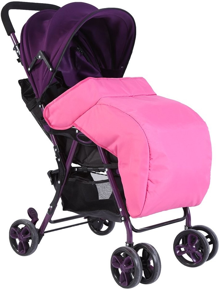 Dailygoods - Dailygoody - Pasgeboren Baby Voetenzak - Universele Kinderwagen Snuggle Cover - Winddicht en Waterdicht - Roze - Comfortabel en Warm - Geschikt voor K.