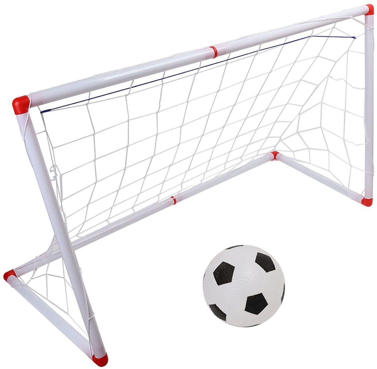Dailygoods - Dailygoody - Voetbalpoortennet - Draagbaar en praktisch - 120 cm - Goede elasticiteit - Ideaal voor kamperen en tuinspelletjes - Lichtgewicht en eenvo...