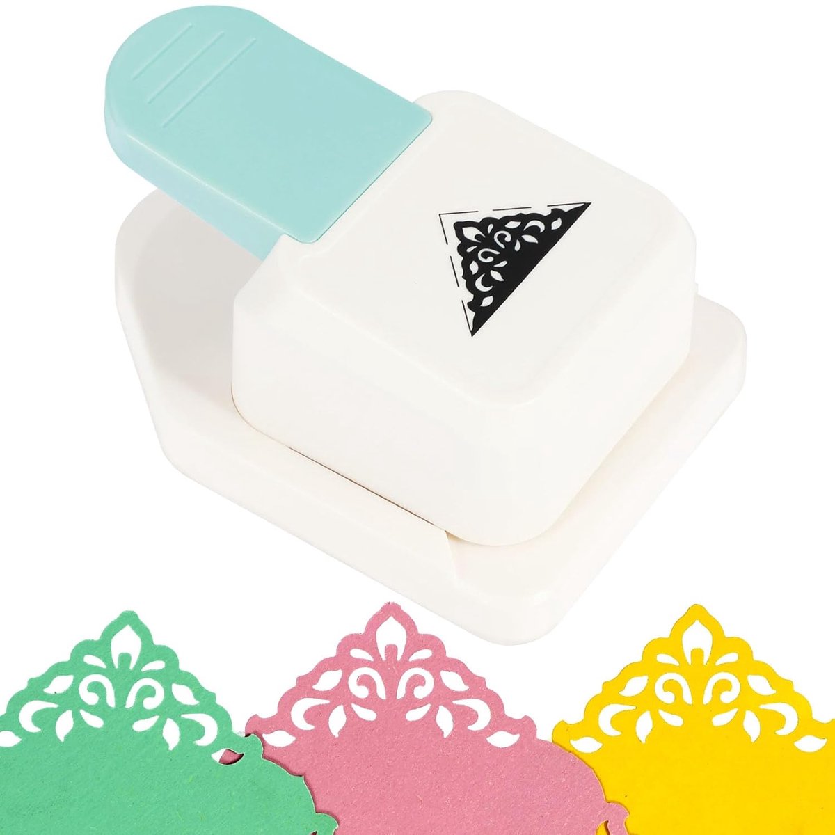 Driehoekige perforator - Driehoekige, bloemvormige perforator, draagbare doe-het-zelf-snijder voor het maken van kaarten, scrapbooking en knutselwerk (Type C)