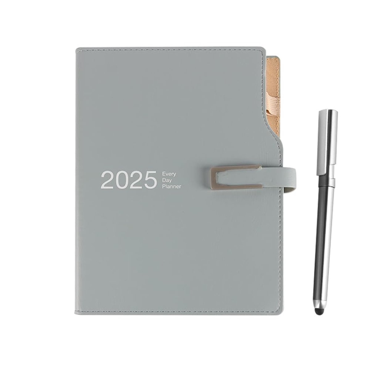 Dailygoods - A5 Dagboek 2025 met Penhouder en Dikker Papier