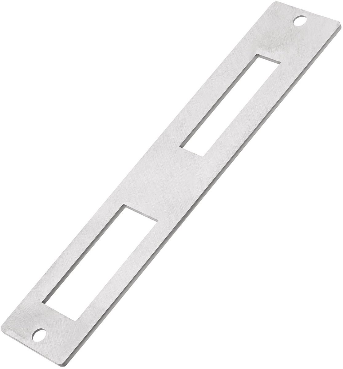 Dailygoods - Dailygoody - Deur Strike Plaat - Roestvrij Staal - Beveiliging - Zilver - Deadbolt - 172mm x 33.7mm - Geschikt voor Deuren - Volledig Gesloten