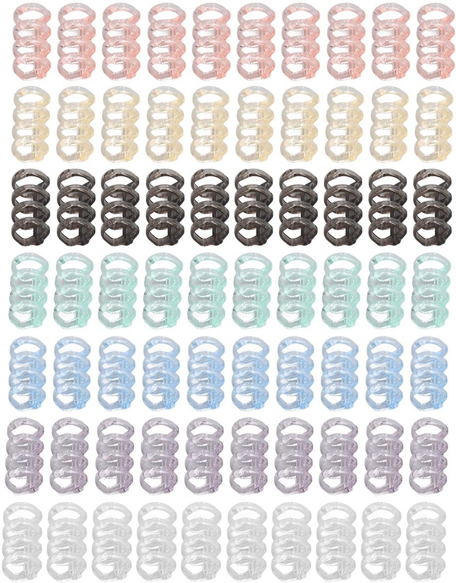 Dailygoods - Dailygoody - Kambindende Stekels - Plastic Bindringen - 70-delige Set - Meerdere Kleuren - Geschikt voor Briefpapier - 12 mm Binnendiameter