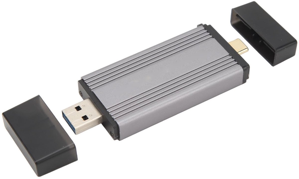 Dailygoods - Dailygoody - M.2 NVMe SSD Behuizing - Draagbare Aluminium Harde Schijfbehuizing - USB3.2 Gen2 Type C - Geschikt voor 2230 2242 - Warmteafvoer - Plug-a