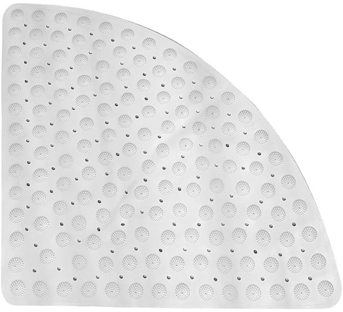 Dailygoods - Dailygoody - Hoekdouchemat - Antislip douchemat - Sneldrogend - Wit - Douchemat voor badkamer - 54 x 54 cm - Veilig en stijlvol