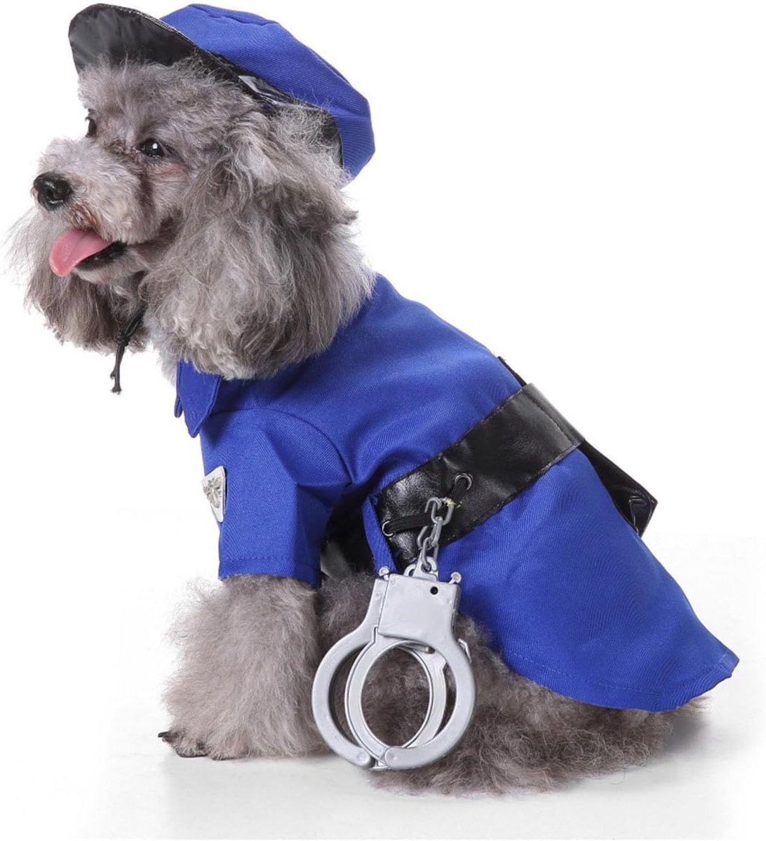 Grappig hondenkostuum voor kerst en Halloween, ademend puppy-cosplayoutfit voor huisdieren (S)