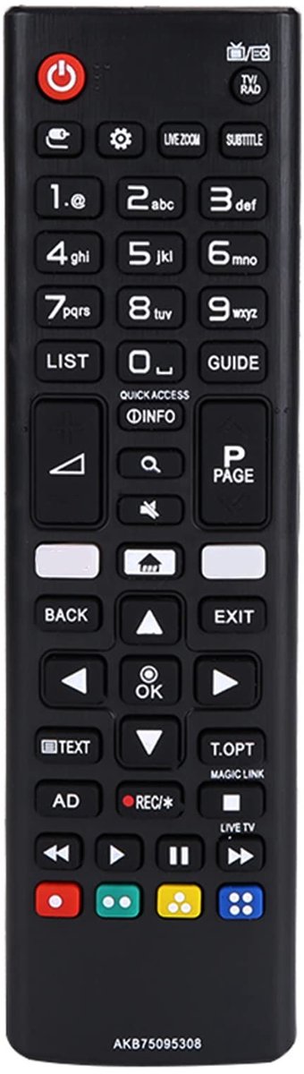 Dailygoods - Dailygoody - Afstandsbediening Vervanging - Geschikt voor Smart TV - Tot 10 meter bereik - 2 batterijen nodig - Duurzaam en lichtgewicht - Ideaal ...