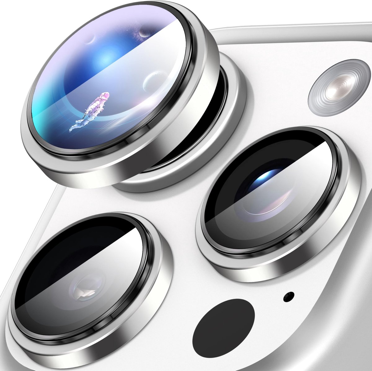 Dailygoods - Dailygoody - iPhone 16 Pro Lensbescherming - HD Glas - Aluminium Frame - Camera Bescherming - Lens Beschermers - Geschikt voor iPhone 16 Pro/16 P