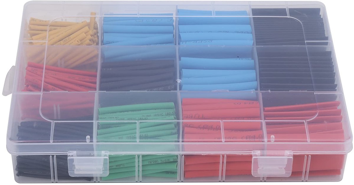 Dailygoods - Dailygoody - Krimpkousen - Kleurrijke Polyolefine - Elektrische Isolatie - 560 stuks - Kabelverbindingen - Isolatiematerialen - Geschikt voor Ele