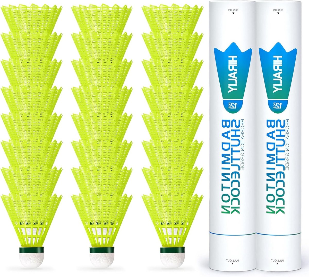 Badminton Birdies van nylon, duurzame shuttles voor honkbaltraining en sportactiviteiten binnen en buiten, set van 12 stuks
