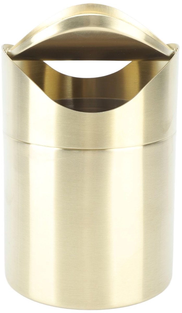 Dailygoods - Dailygoody - Afvalemmer - Compacte RVS Mini Prullenbak - Ideaal voor Bureau en Keuken - Voor dagelijks gebruik - Handig en stijlvol - Geschikt vo