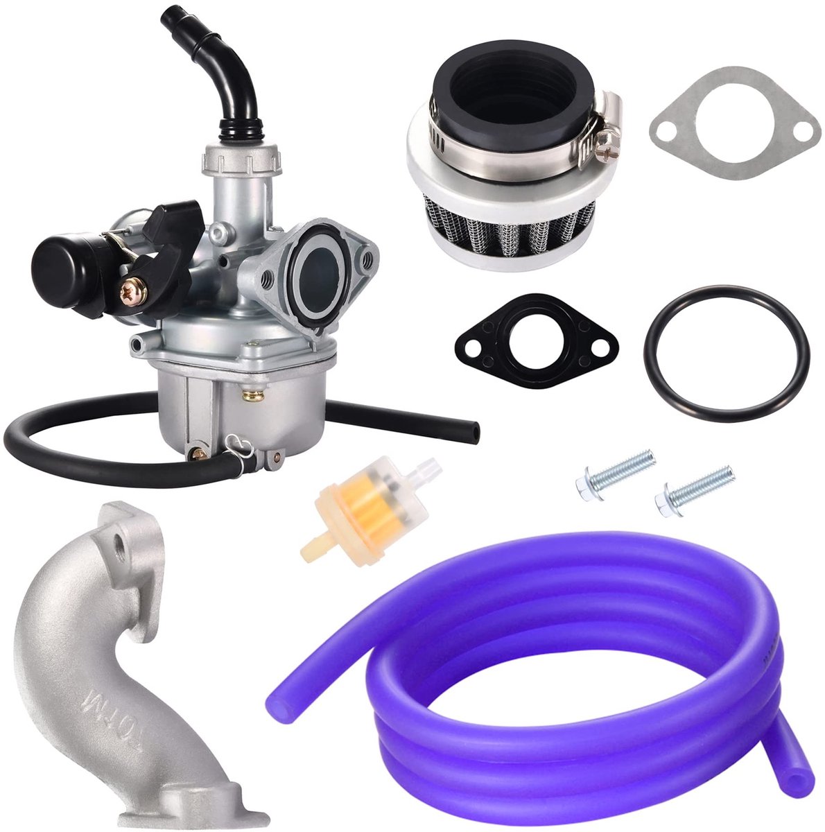 Dailygoods - Dailygoody - Carburator Rebuild Kit - Vervanging voor Moped - Hoogwaardige Aluminiumlegering - 50cc tot 125cc - Inclusief Luchtfilter - Perfect...