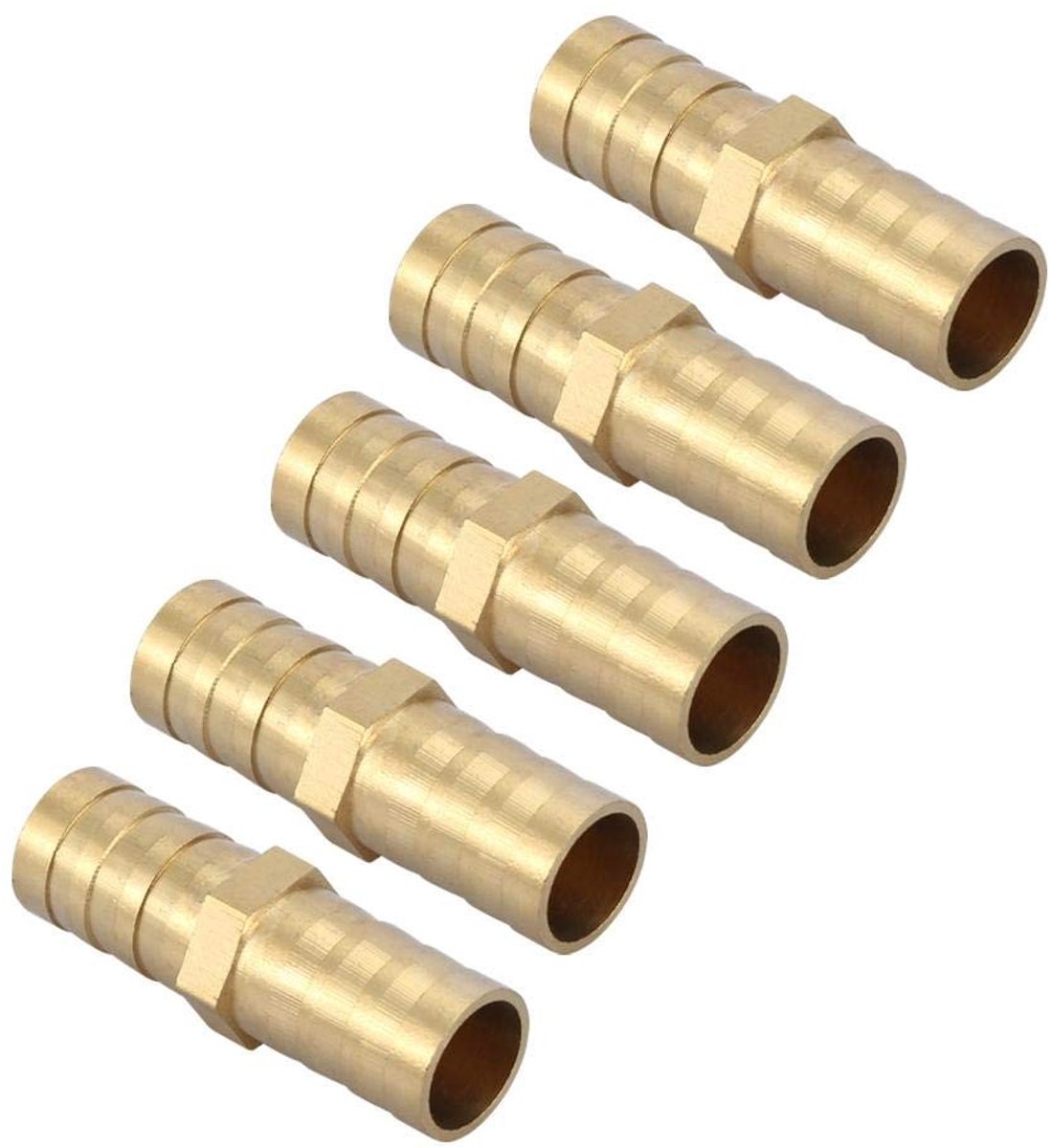 Dailygoods - Dailygoody - Pipe Connector - Messing - Duurzaam - 10mm - Slangkoppeling - Geschikt voor tuin en industrie