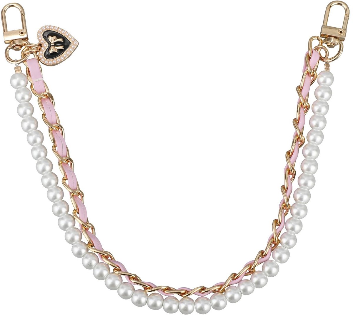 Dailygoods - Parel en Leren Handtasriem voor Vrouwen