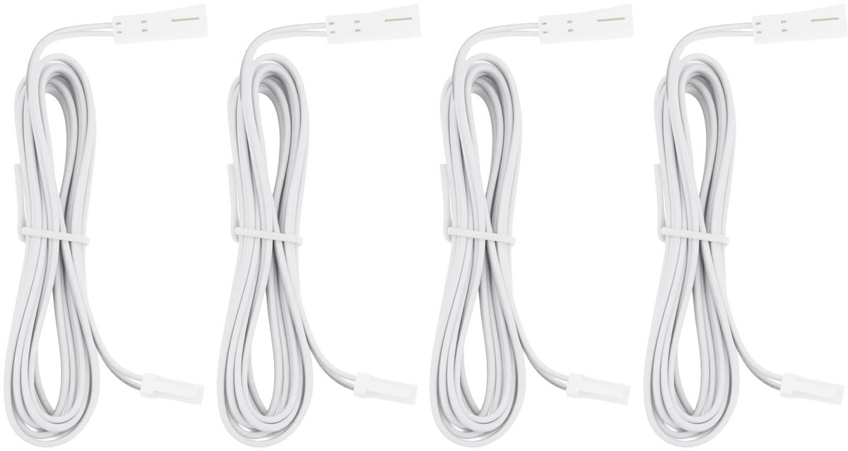 Dailygoods - 4 Stuks 2-Pin LED Verlengkabel van 2m