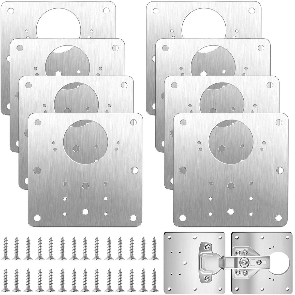 Dailygoods - Reparatieset voor Scharnieren, 8 Stuks