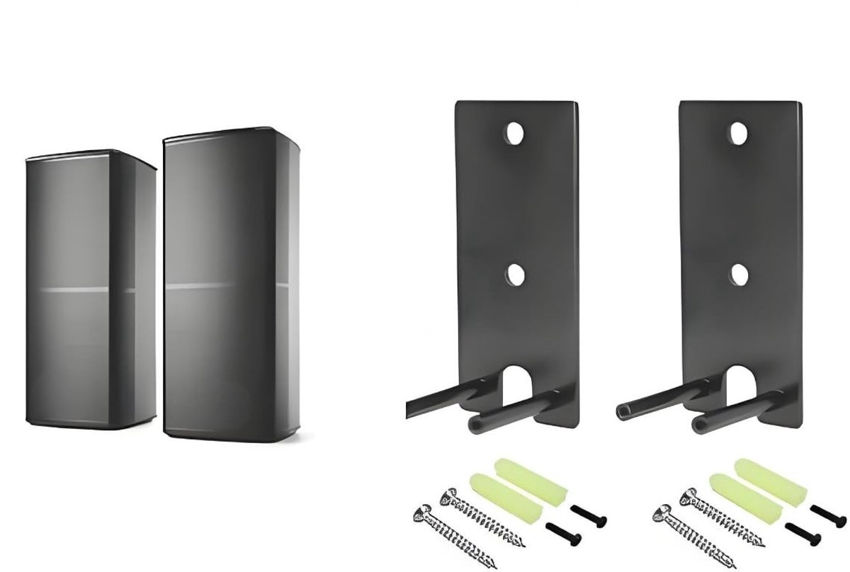 Dailygoods - Set van 2 Muurbeugels voor Luidsprekers
