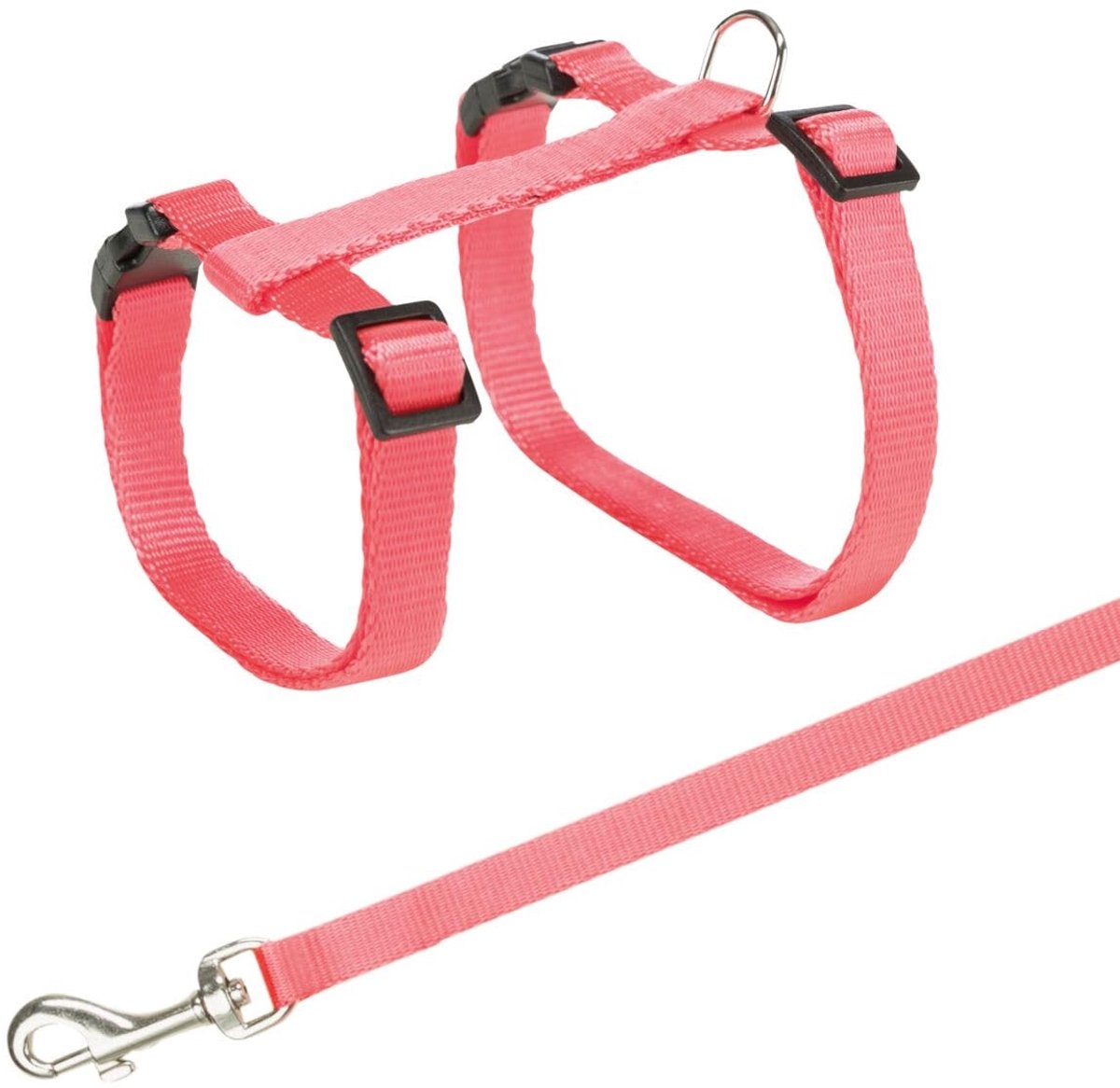 Dailygoody - Katzengeschirr - Hondenharnas - Comfortabel en ondersteunend - 27-45 cm - Nylon met Leine - Geschikt voor katten - Meerkleuren