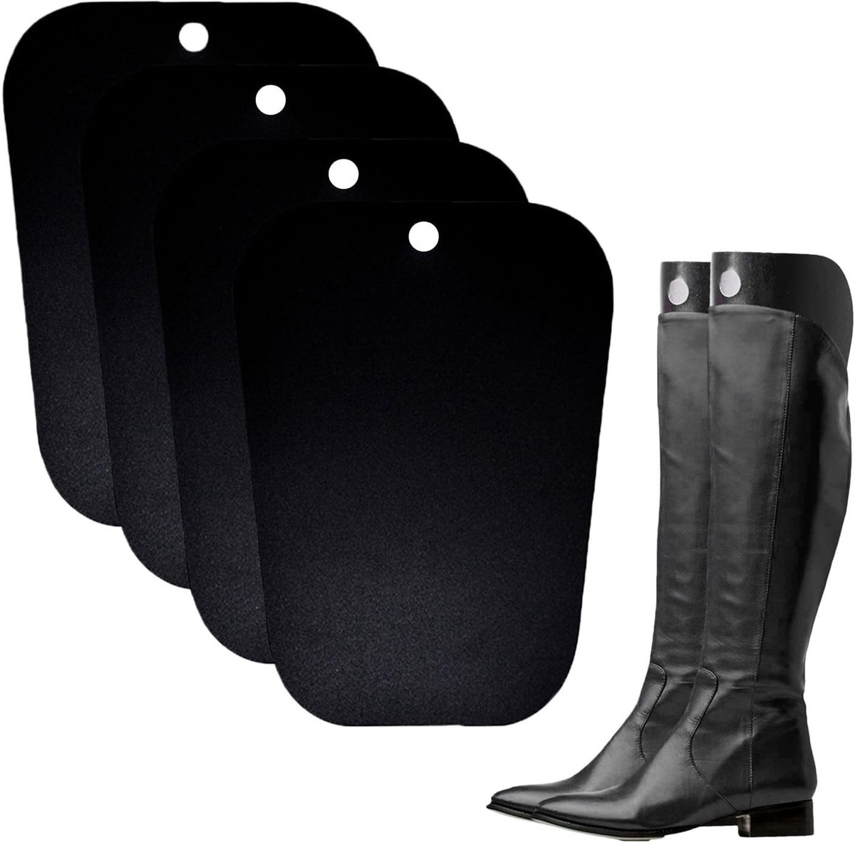 Dailygoody - Laarzenvormers - Steunen voor Hoge Laarzen - Perfecte Vormgeving - 40 cm - Bescherming Tegen Kreukels - Uniseks - Zwart
