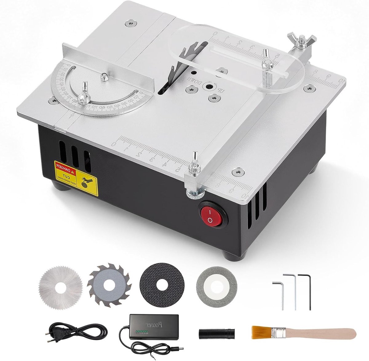 Krachtige Mini Tafelzaag voor Houtbewerking - Multifunctionele Snijmachine met Precisie tot 0.1 mm - Ideaal voor Modelbouw en DIY Projecten