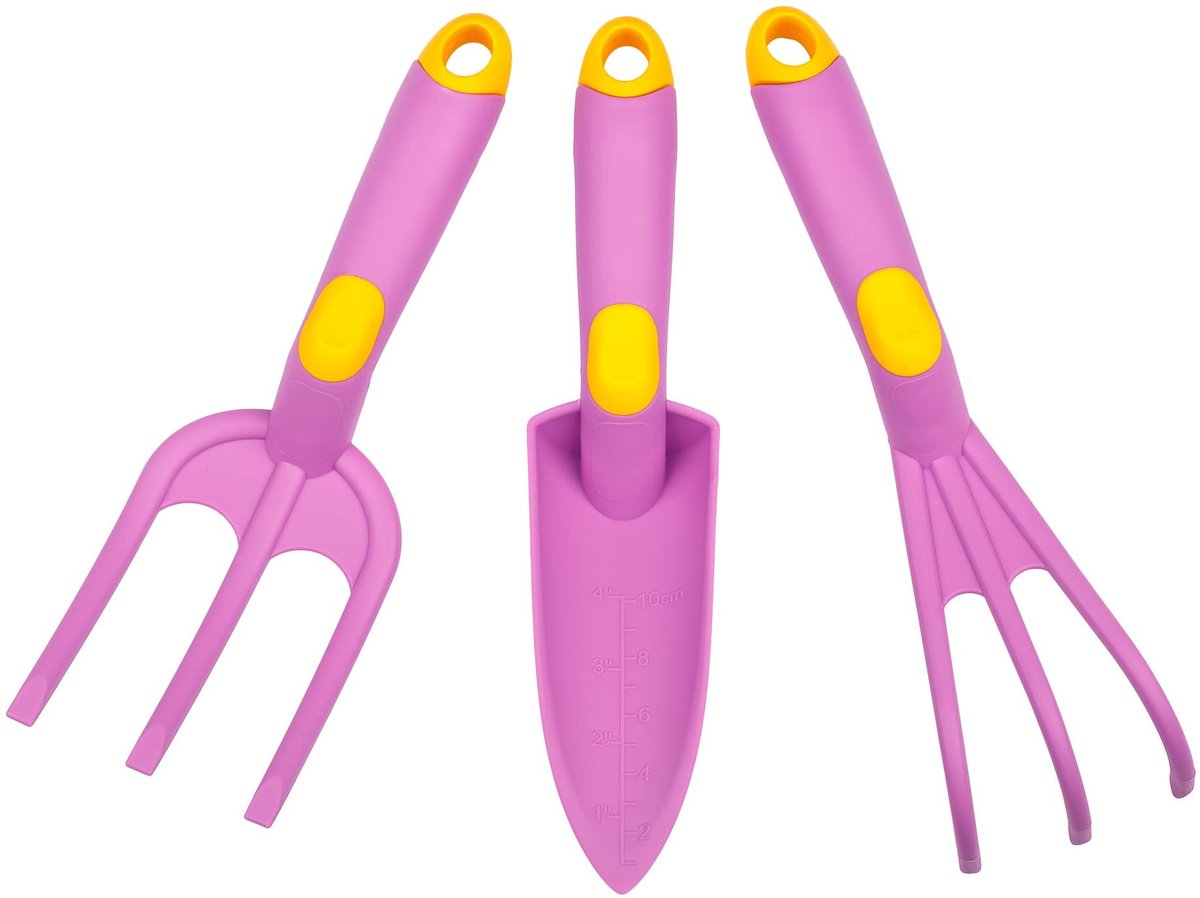 Dailygoody - Tuingereedschapsset - Handgereedschap voor kinderen - Sterk en duurzaam - 3-delig - Tuinieren met precisie - Geschikt voor vrouwen - Poly..