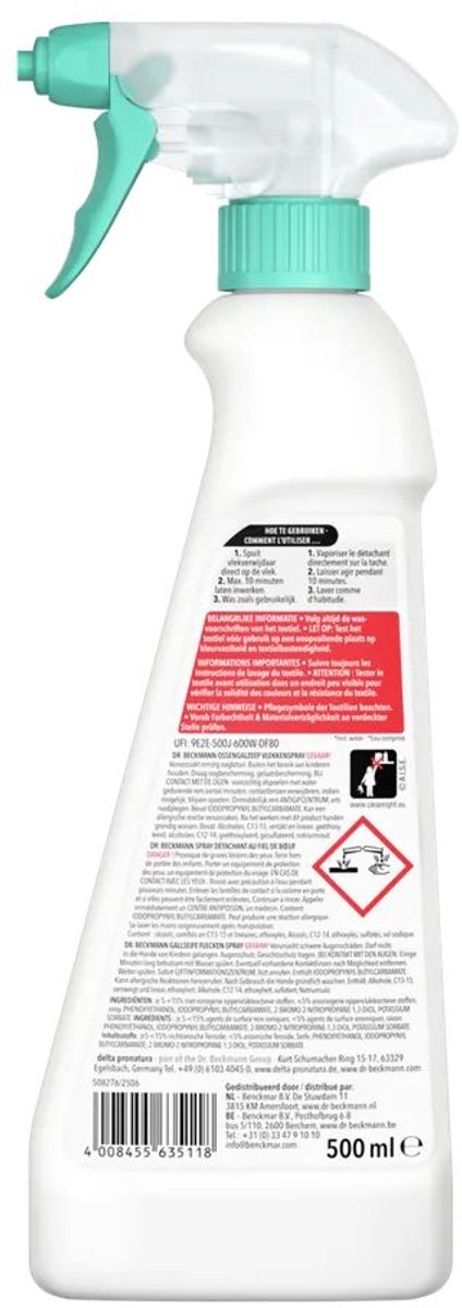 Dr Beckmann Ossengalzeep Vlekkenspray 500ML