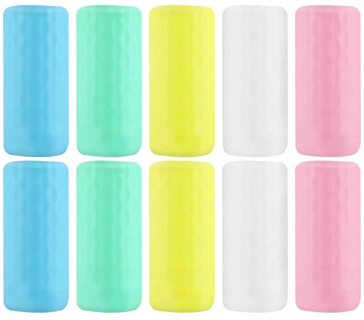 Dailygoods - Dailygoody - Siliconen reishoezen - Lekvrije en herbruikbare flessendoppen - Ideaal voor toiletartikelen - 10 stuks - Perfect voor reizen - Eenvoudig