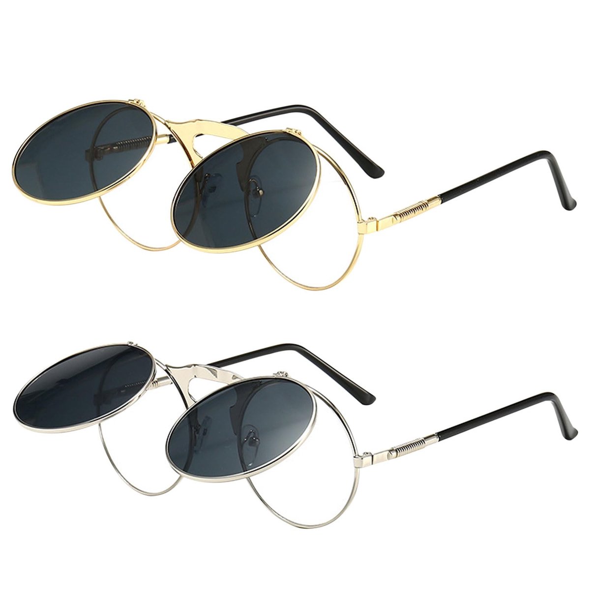 Dailygoods - Flip Up Steampunk Zonnebril met UV400 Bescherming